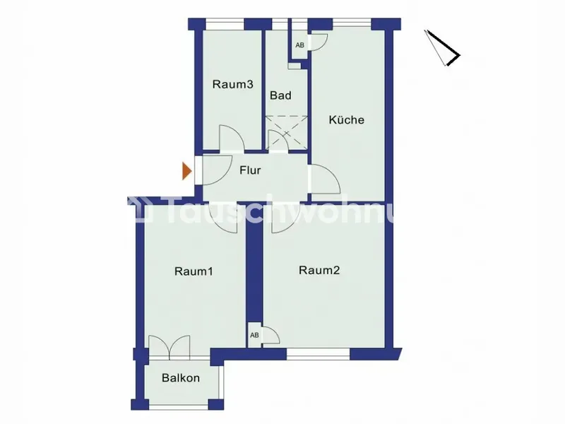 Tauschwohnung: Schöne 2,5 Zi / Balkon / großer Hof für mind. 3,5 / P-Berg — photo 1